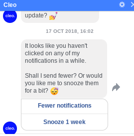 Cleo notifications