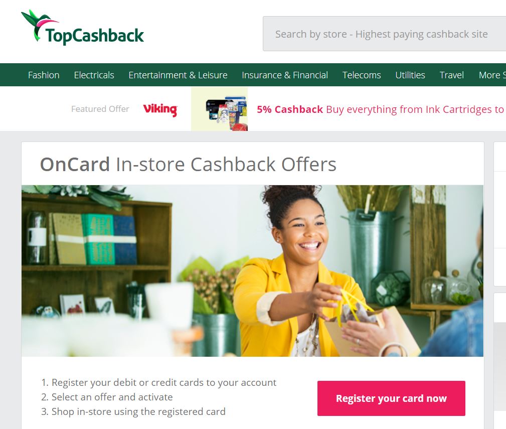 topcashback earn cashback in store