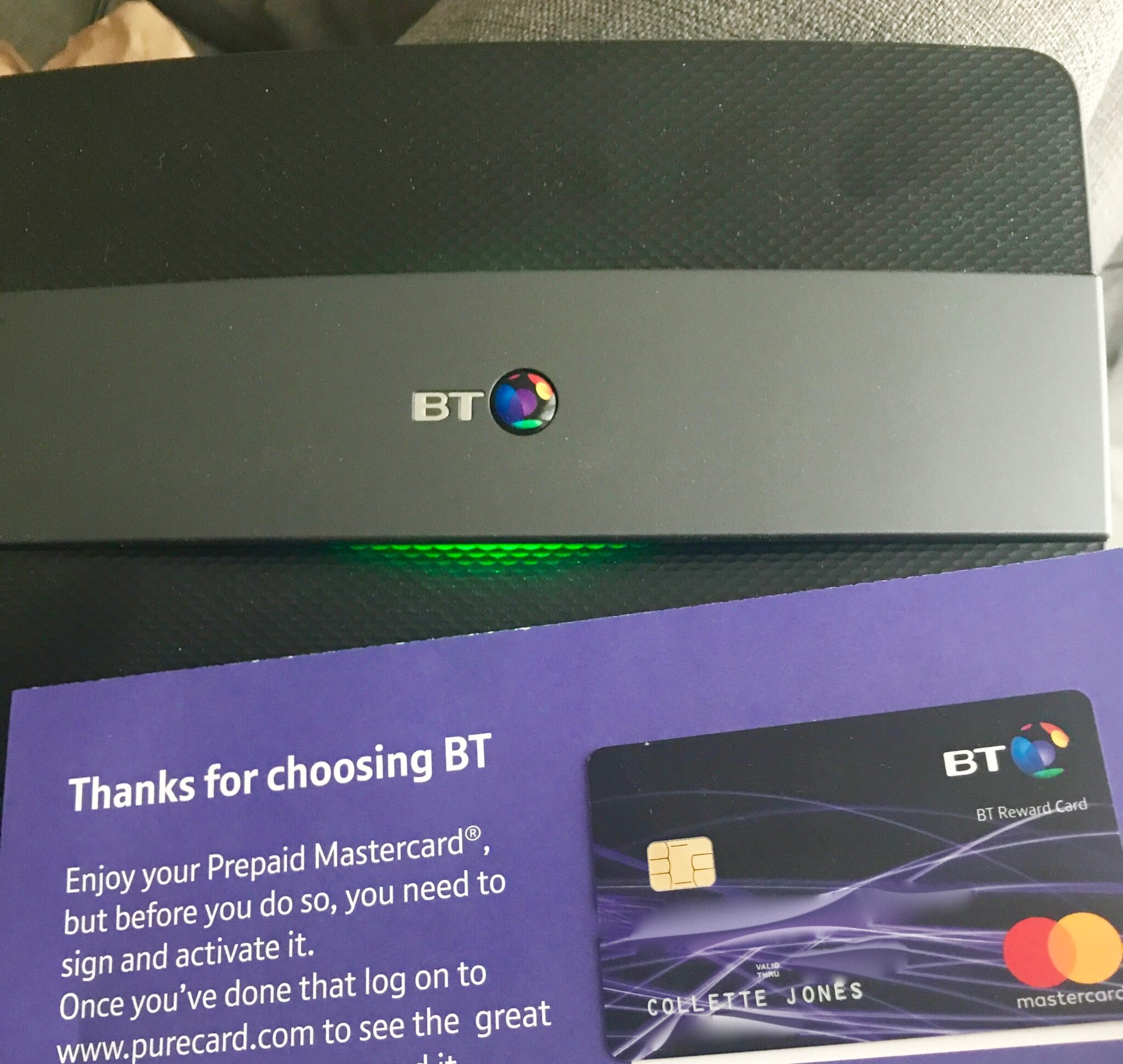 free BT cash reward card £150