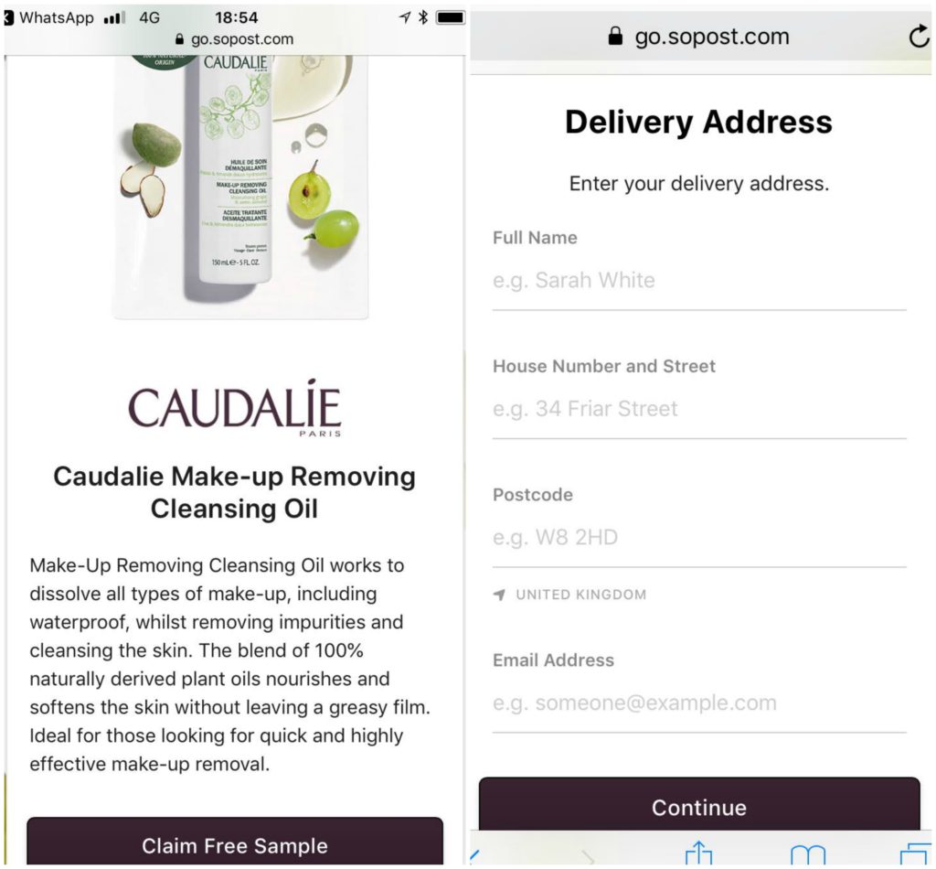 free caudalie samples