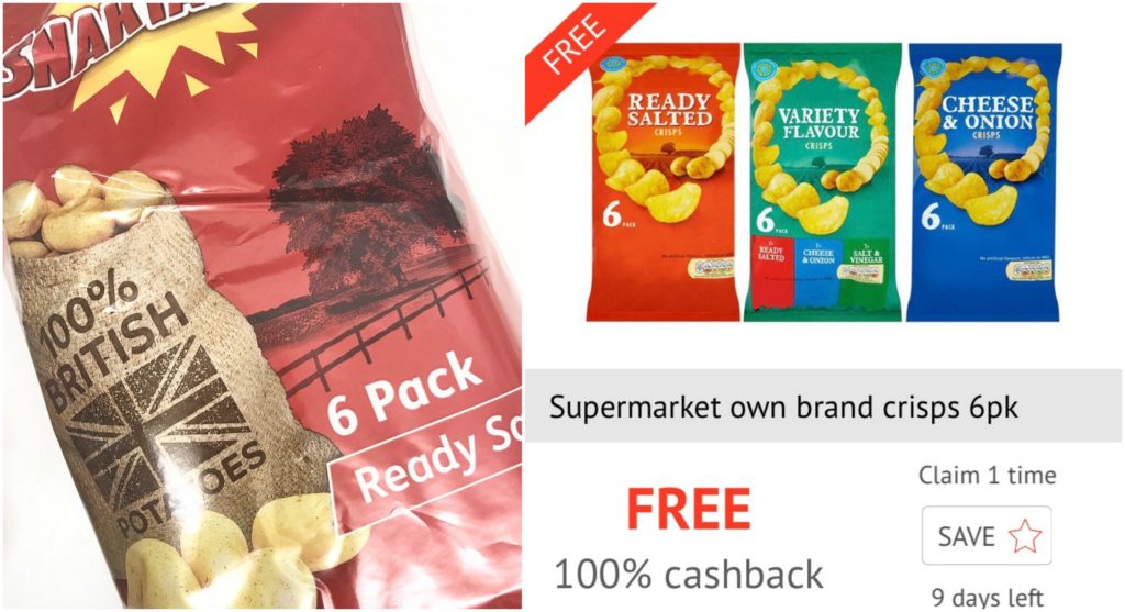 Free crisps on checkoutsmart