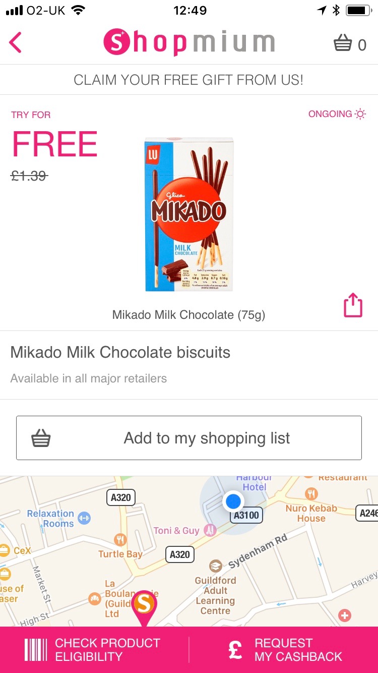 free pack of mikados on shopmium