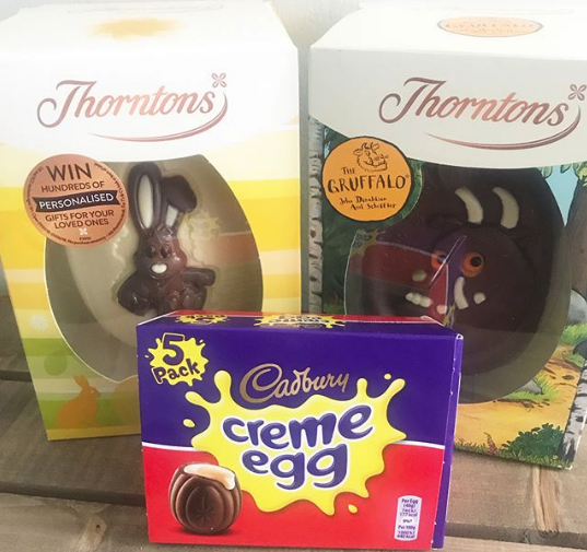 free Easter eggs and pack of creme eggs