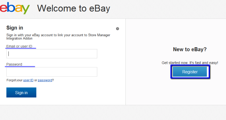 how to sign up to ebay