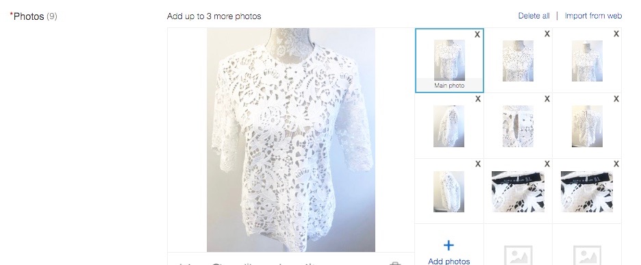 zara white top ebay