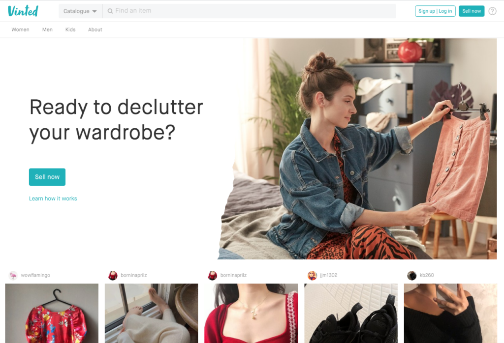 Vinted declutter selling site