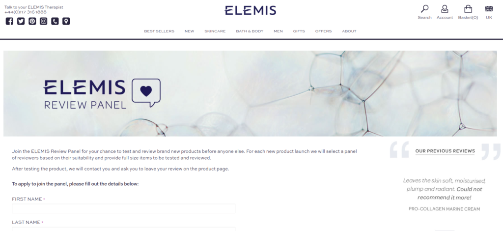 Elemis review panel product testing 