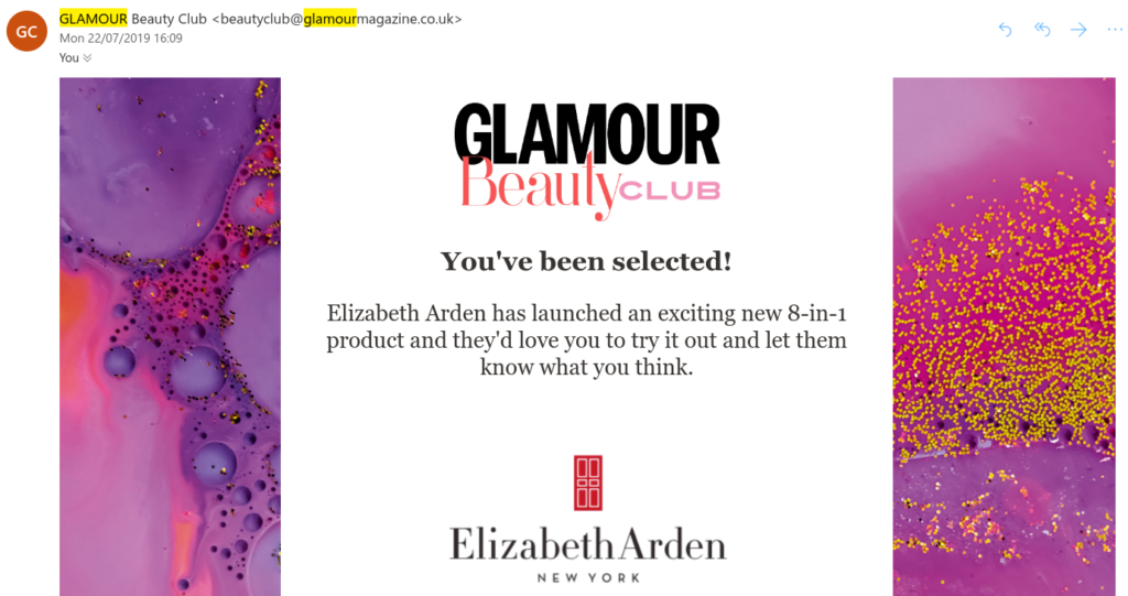 Glamour beauty club free makeup and beauty samples 