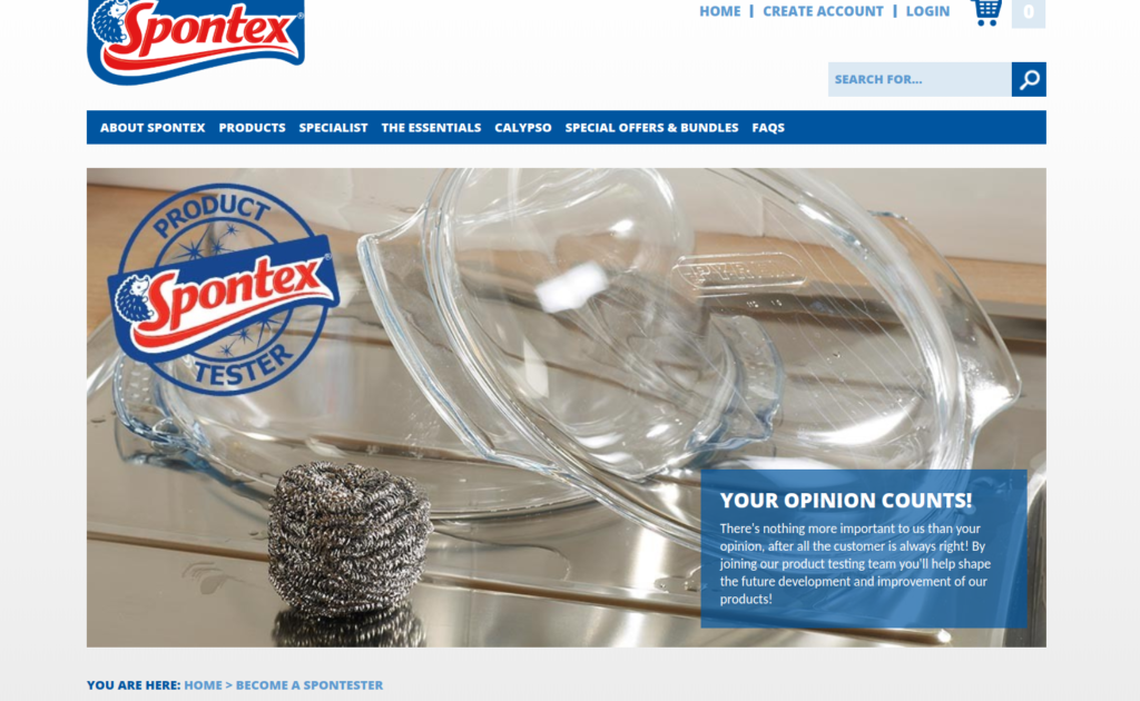 Spontex product testing website 