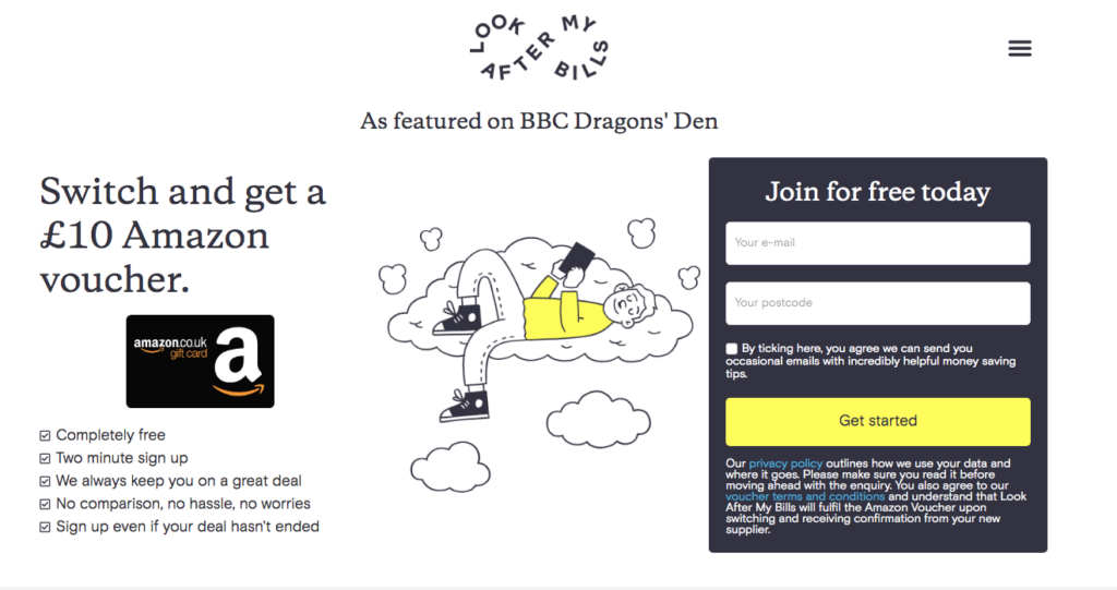 free £10 amazon gift card look after my bills
