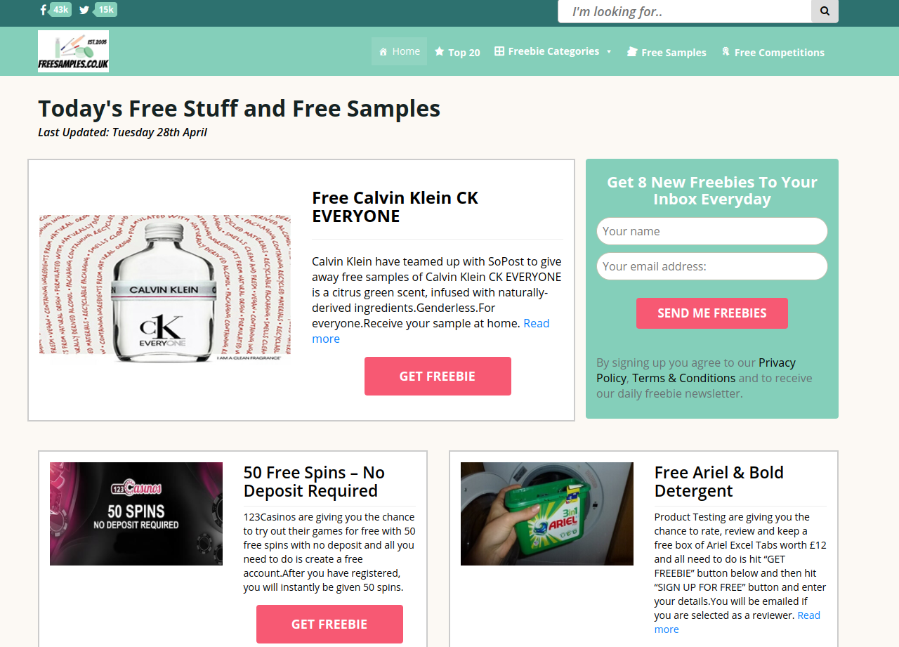 30+ Best Freebie Sites To Find Free Stuff Every Day (2023) - Cashback ...