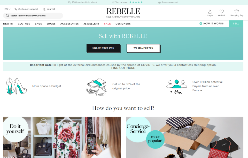 rebelle selling clothes