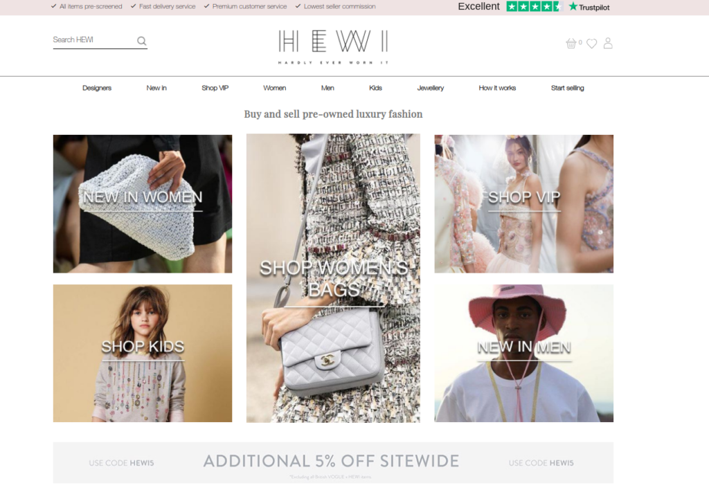 sell clothes online with HEWI