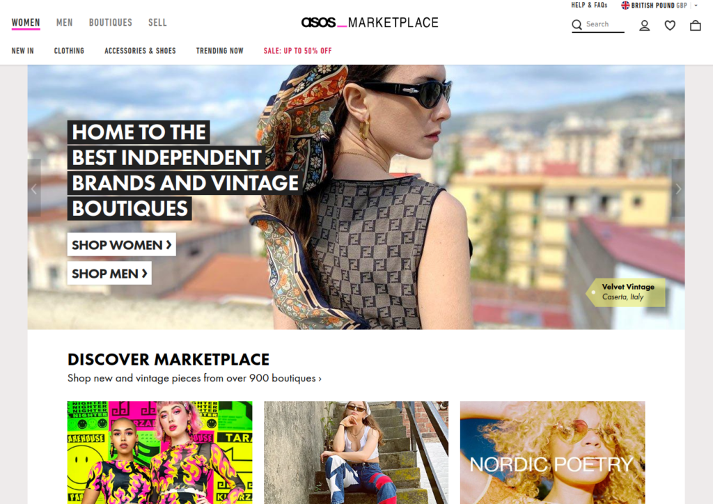 sell clothes online with ASOS marketplace