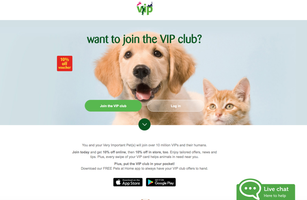 Pets at Home VIP Loyalty Card