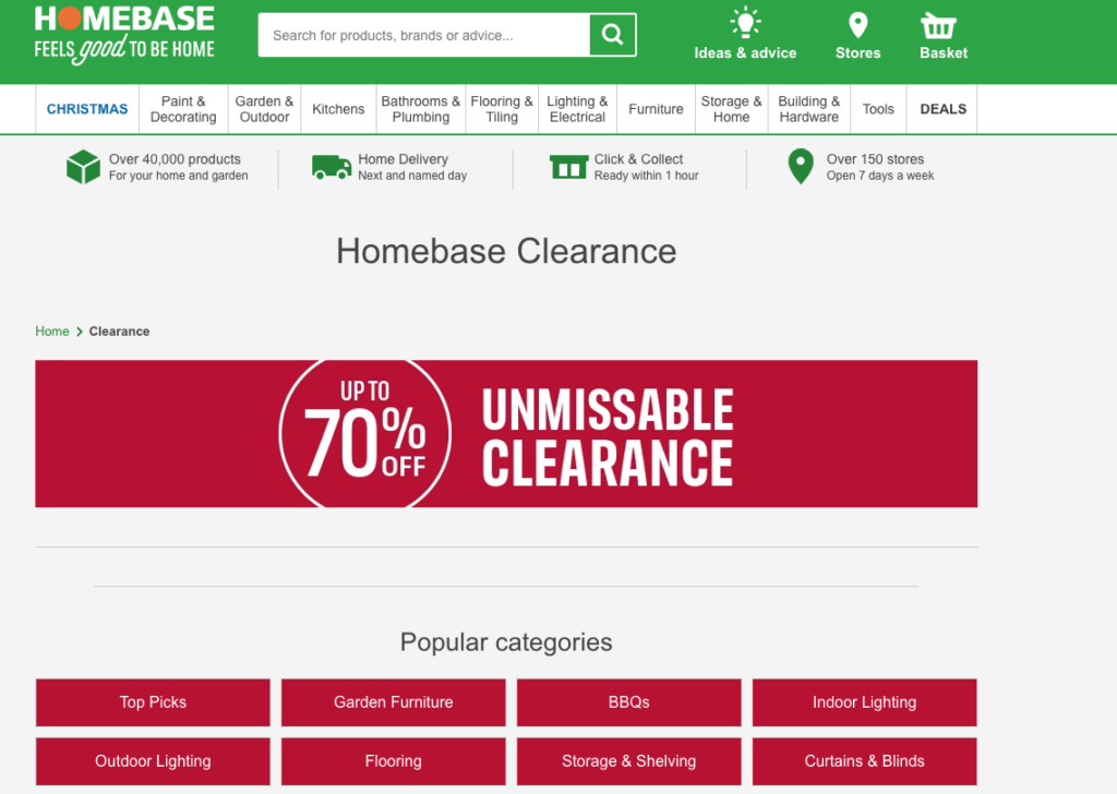 Homebase clearance cheap furniture