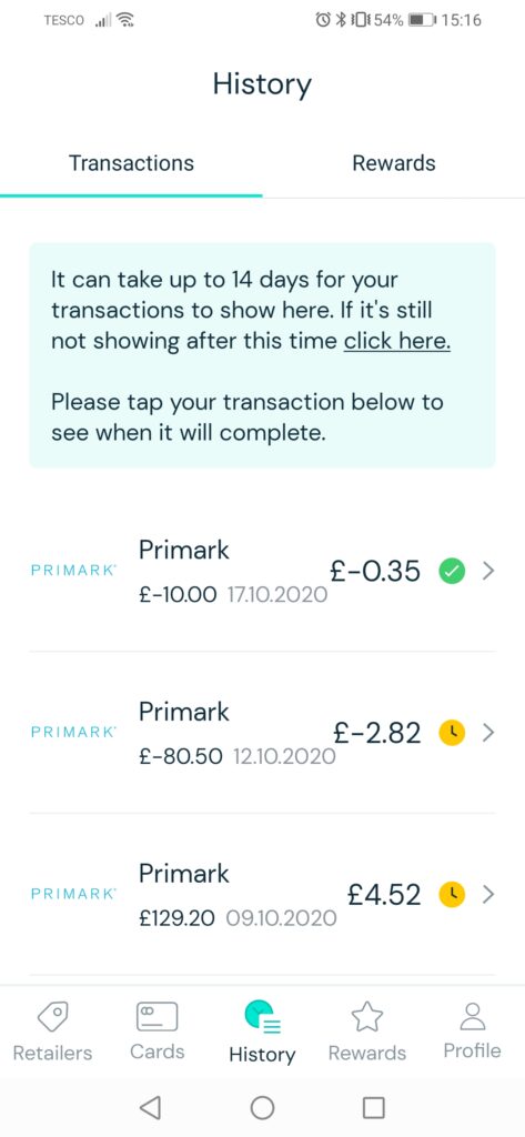 Airtime Rewards Primark Refund