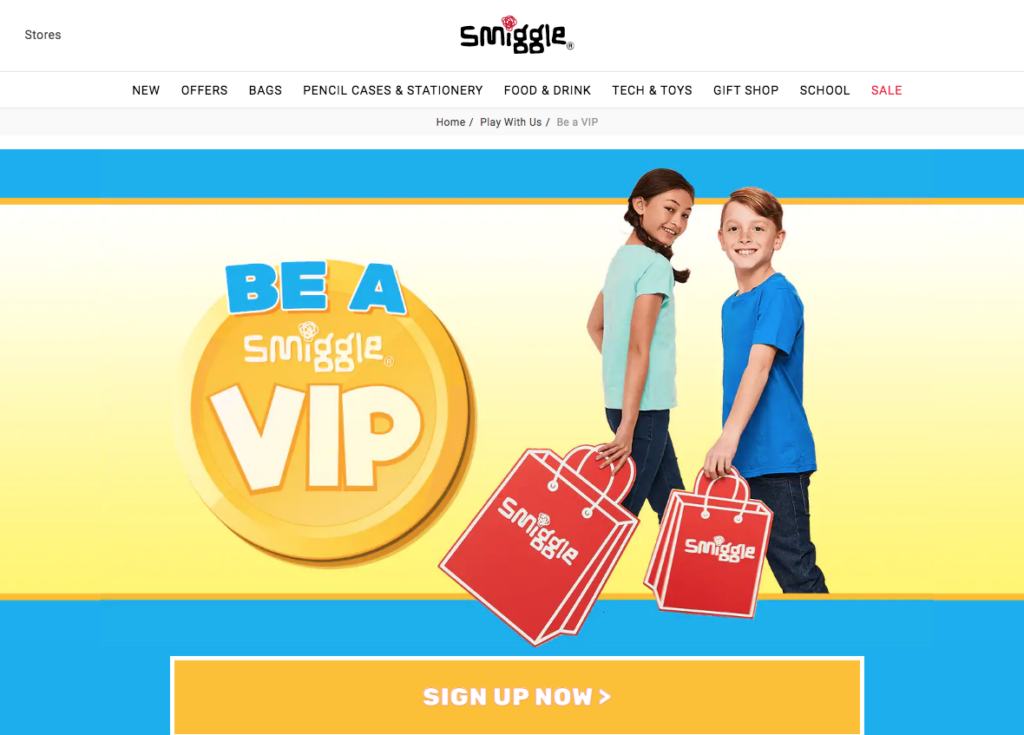 Smiggle VIP loyalty card