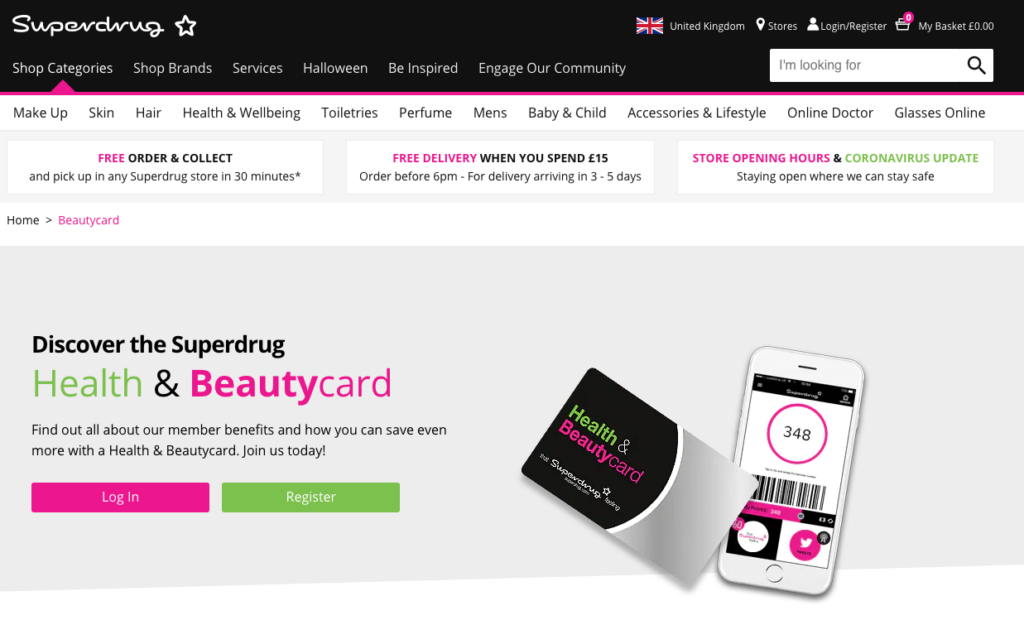 Superdrug Beautycard 