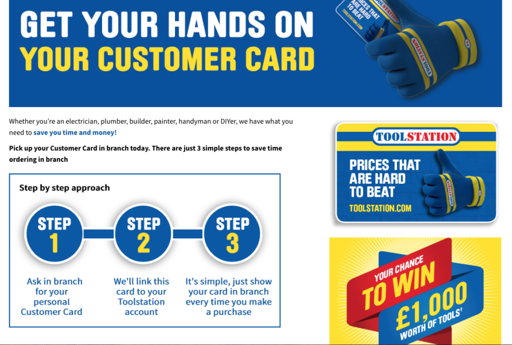 Toolstation customer card