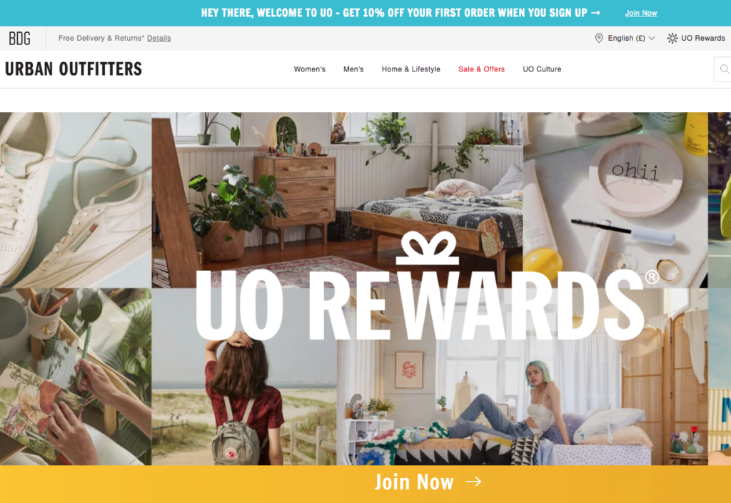 Urban Outfitters UO Rewards 