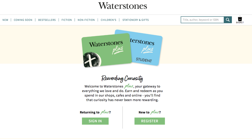 Waterstones loyalty card