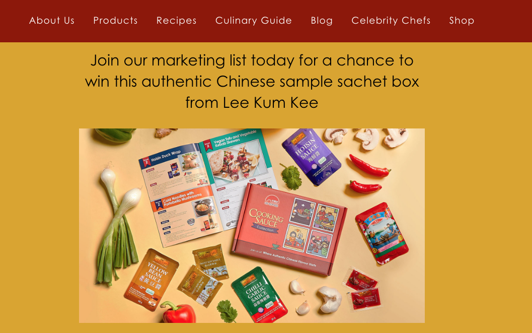 Lee kum kee free sample box