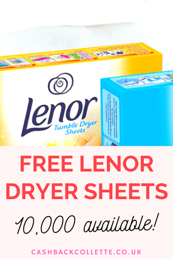 FREE LENOR DRYER SHEETS PIN