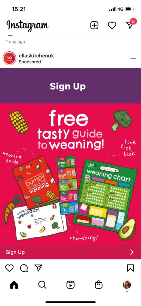 Ella's Kitchen free weaning chart & coupons