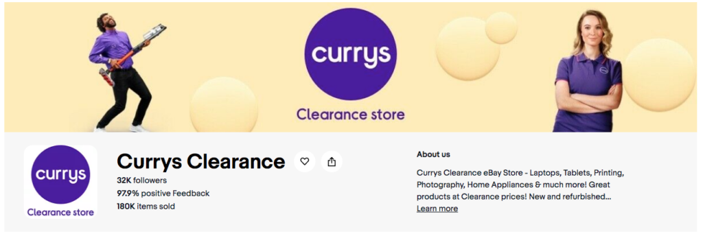 Currys cheap clearance ebay