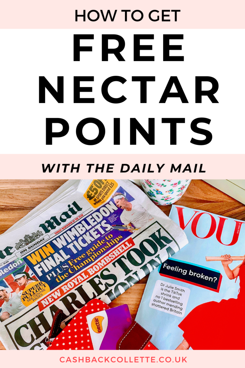 MyMail Rewards Get Free Nectar Points With The Daily Mail Cashback