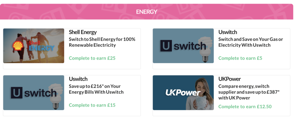 Energy offers - OhMyDosh