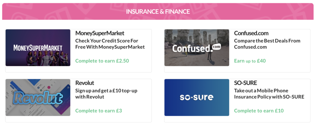 OhMyDosh insurance & finance offers