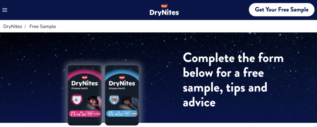 Free Huggies DryNites - baby freebies 