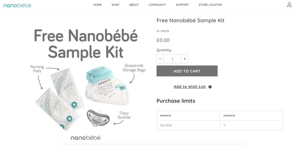 Baby freebies - free Nanobébé soother & nursing pads 