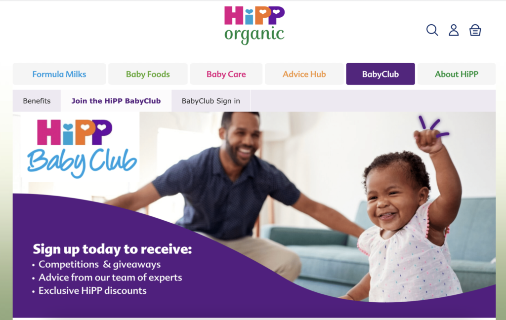 Free HiPP baby club money-off vouchers