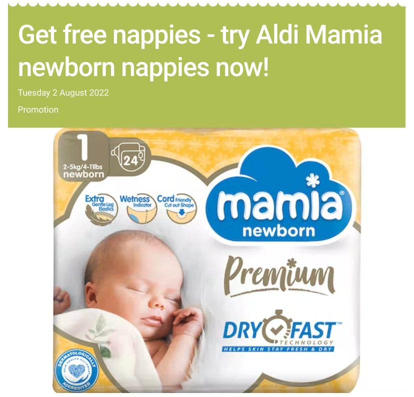 Aldi free hot sale baby box