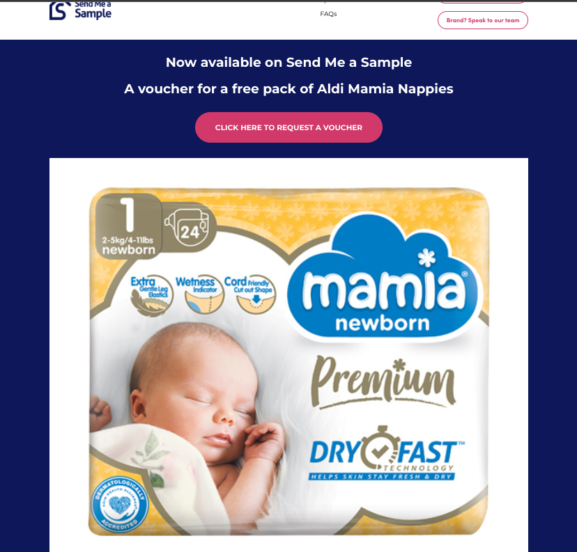 How To Get Two Free Packs Of Aldi Mamia Nappies Cashback Collette