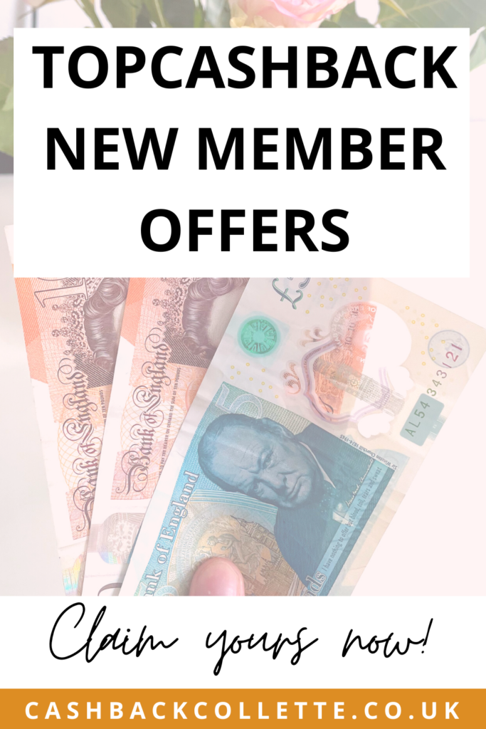 TOPCASHBACK NEW MEMBER OFFERS PIN