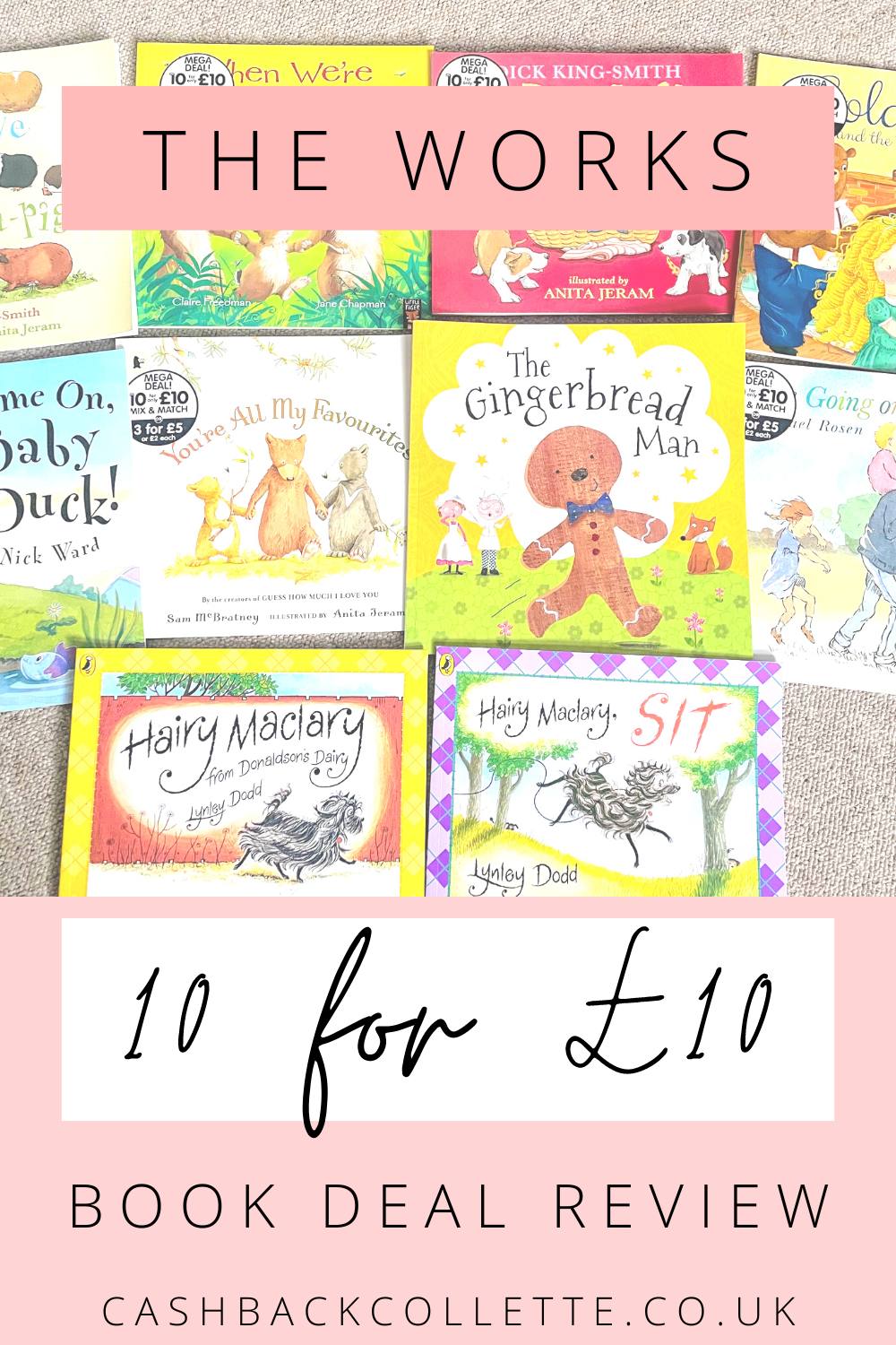THE WORKS 10 FOR £10 KIDS BOOK DEAL PIN