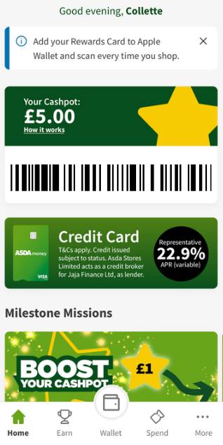 Asda Rewards app