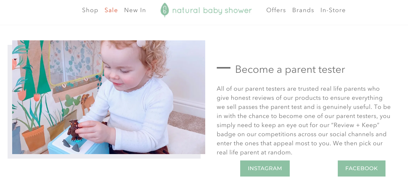 Natural Baby Shower parent testers
