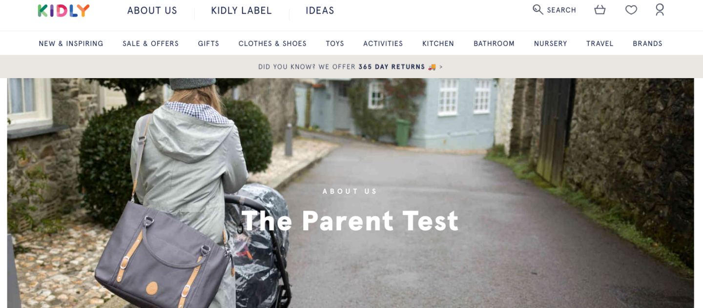 Kidly product testing site