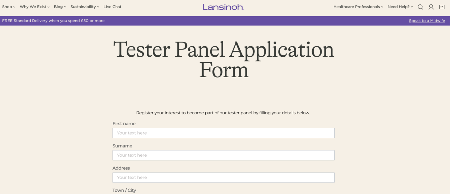 Lansinoh baby product testing sites