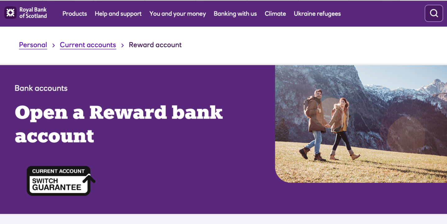 RBS Reward bank account