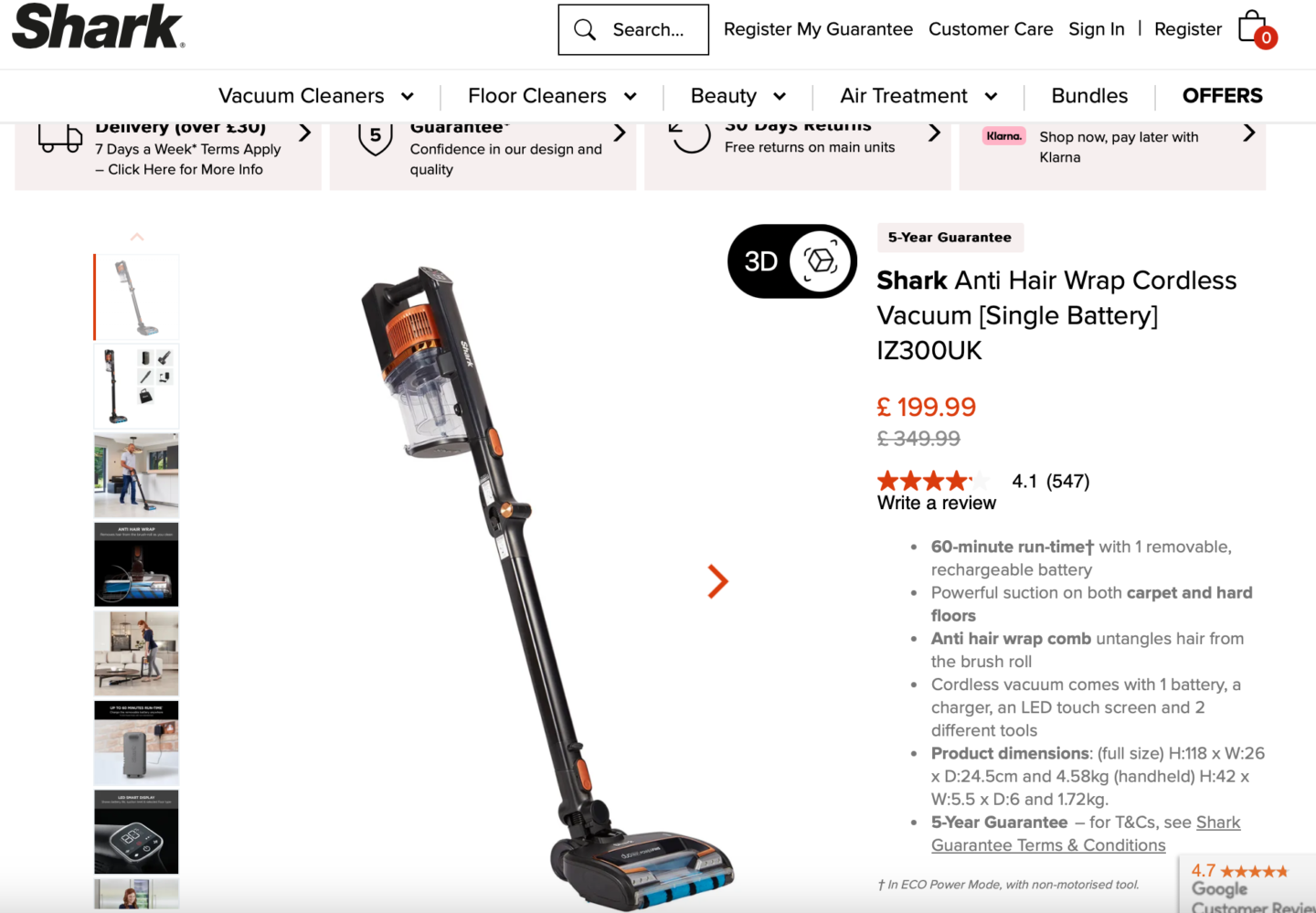 Shark vacuum cleaner